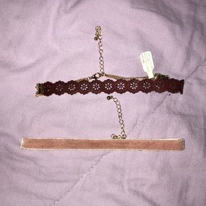 2 unworn choker necklaces